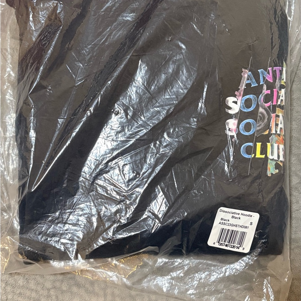 Anti Social Social Club Dissociative Black Hoodie with Multicolor Logo